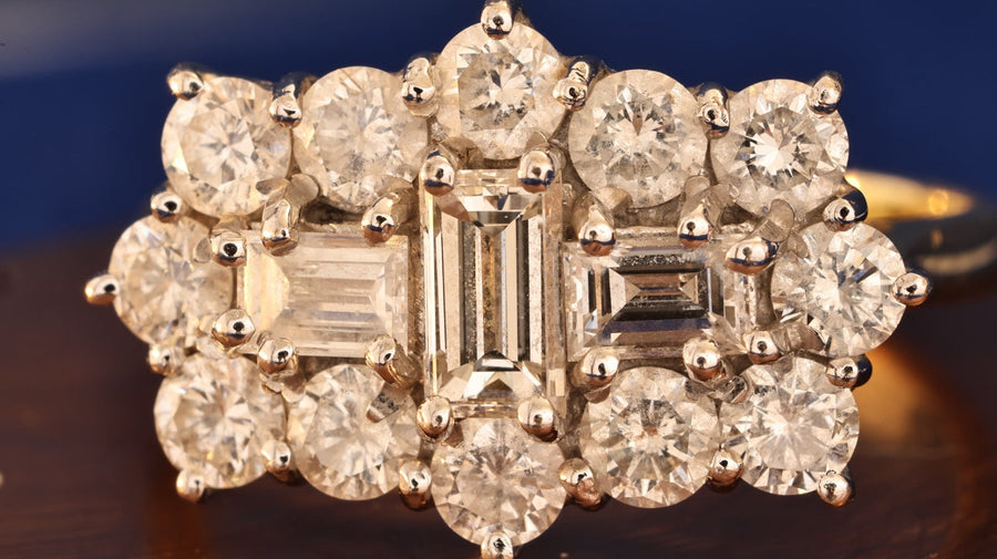 How Do You Style a Vintage Diamond Cluster Ring?