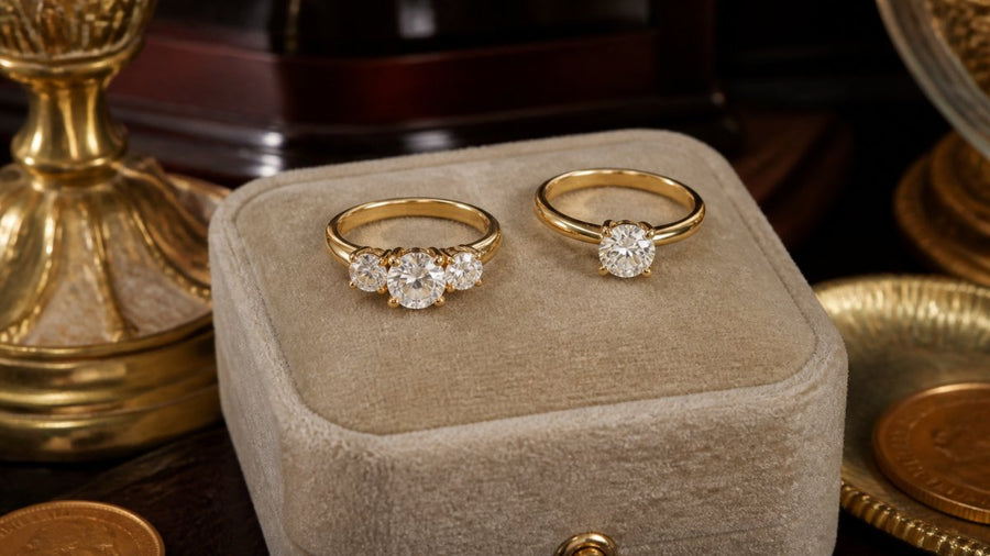 Trilogy vs Solitaire: Which 18k Gold Ring Wins?