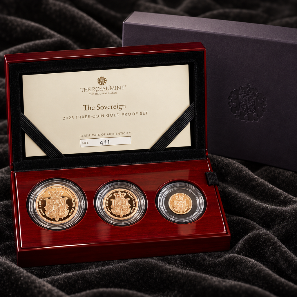 2025 Royal Mint Three-Coin Gold Proof Sovereign Set – Certificate 441
