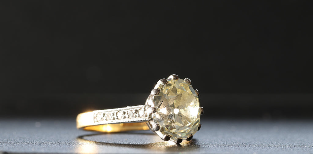 3 Carat Old Cut Diamond Ring