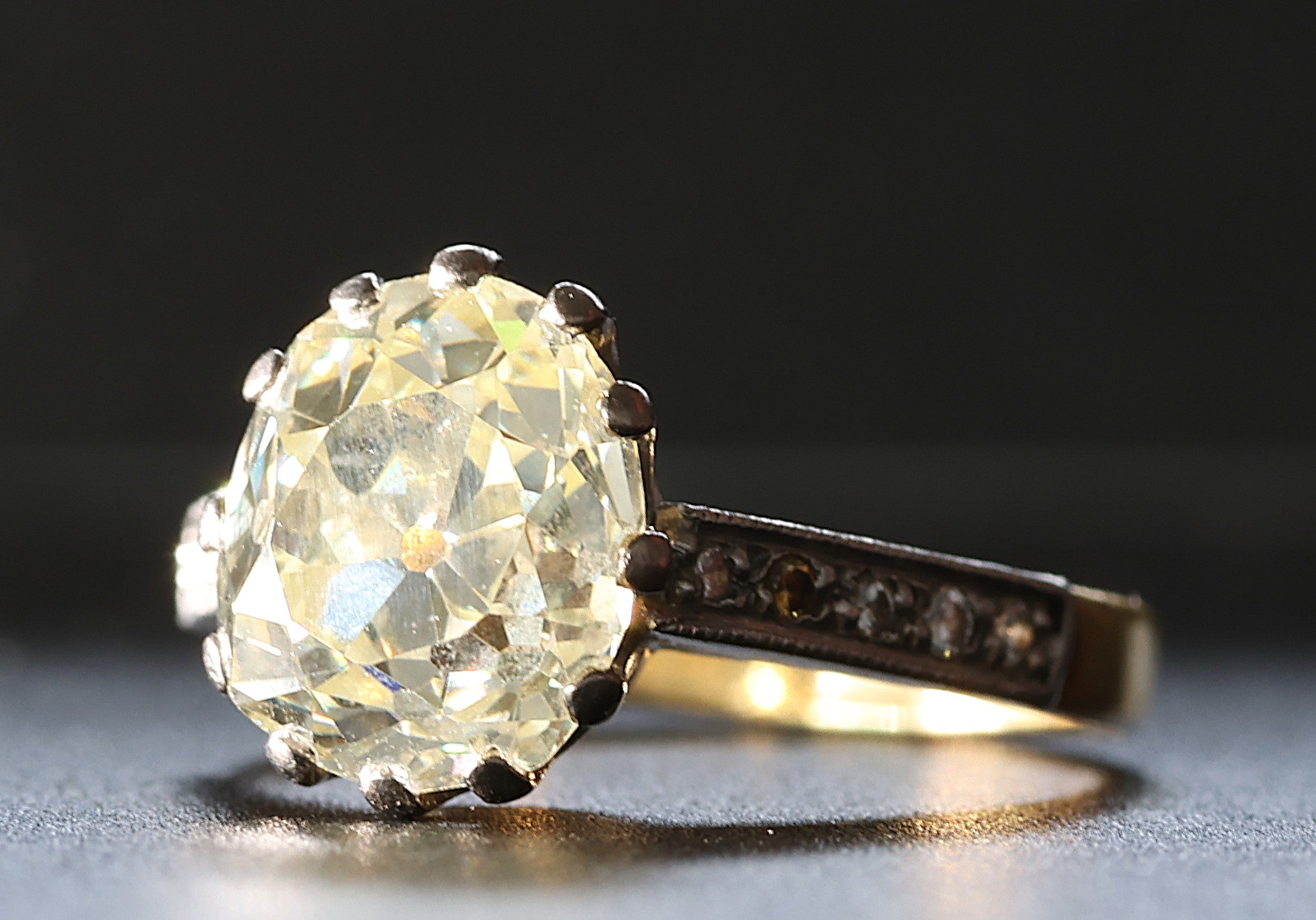 3 Carat Old Cut Diamond Ring
