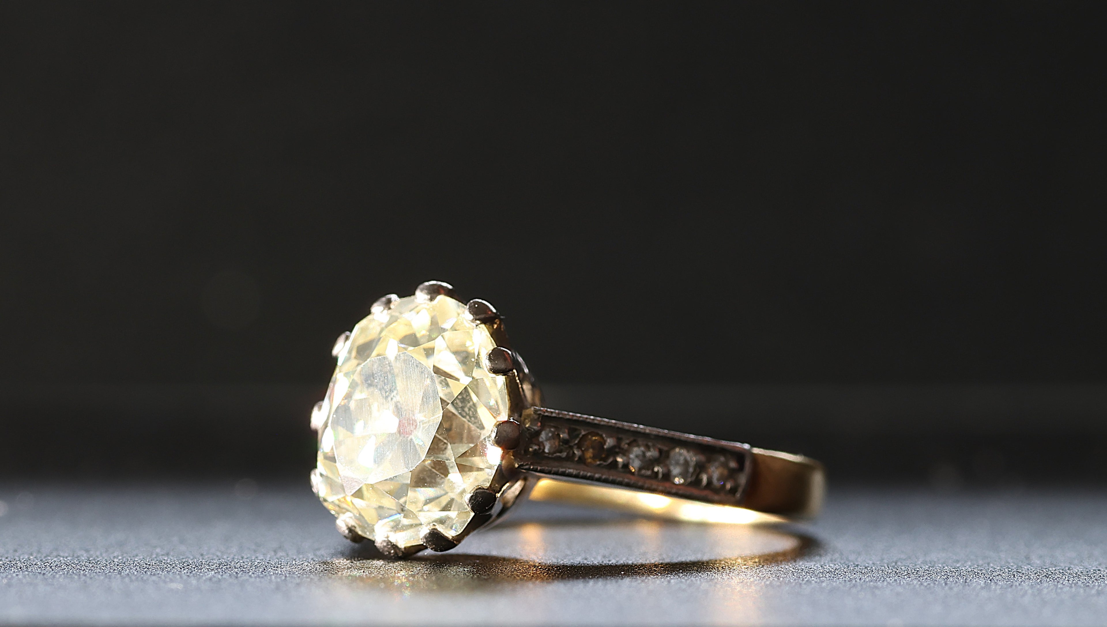 3 Carat Old Cut Diamond Ring