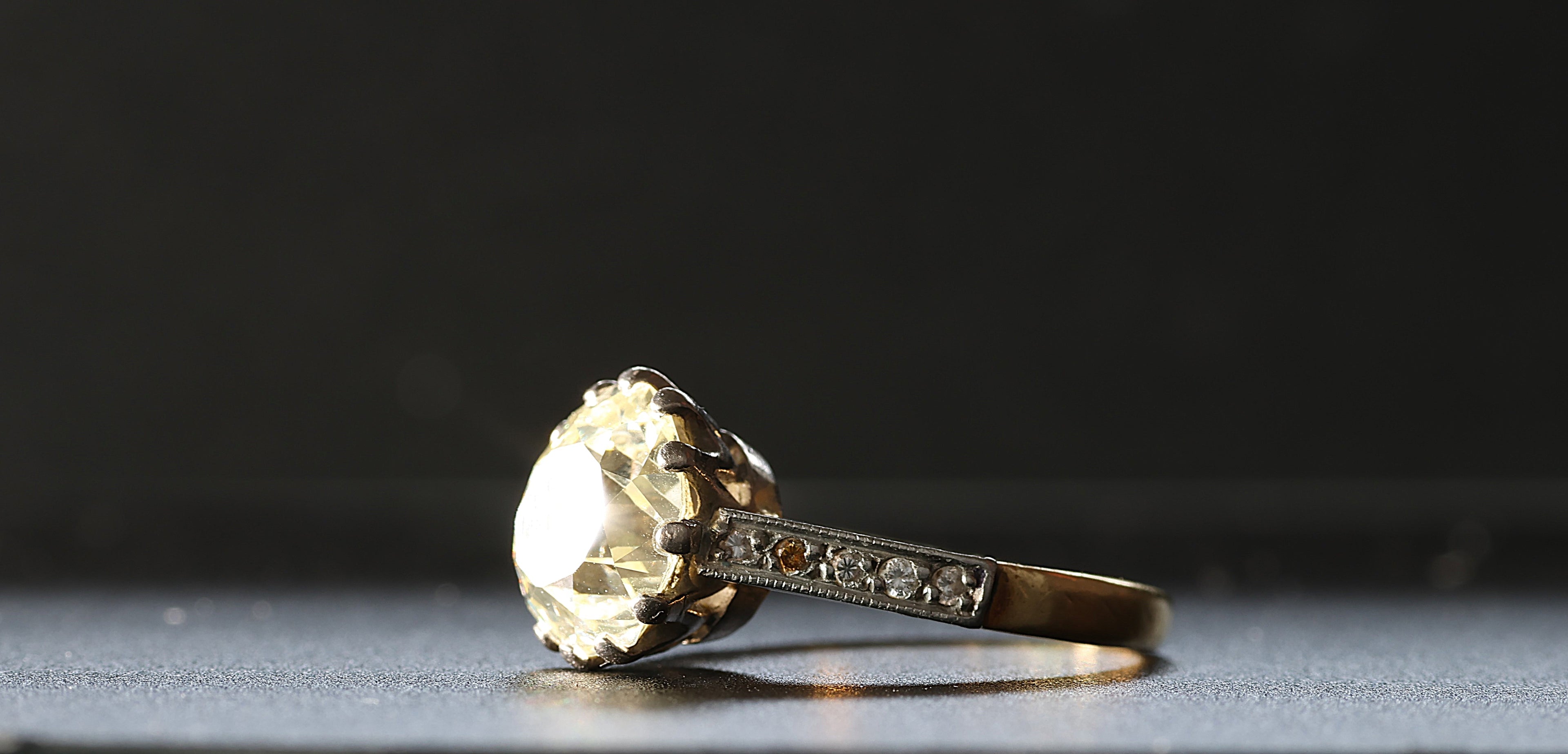 3 Carat Old Cut Diamond Ring