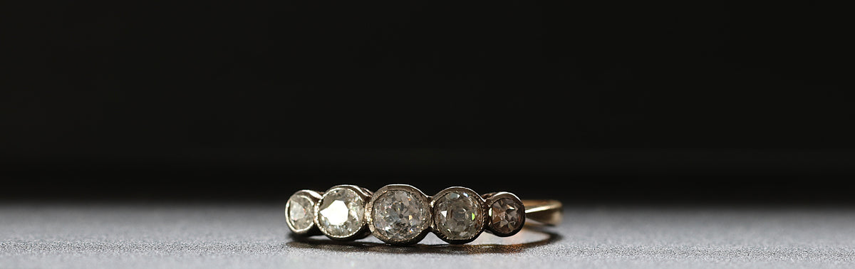 Five-stone old cut diamond heirloom ring