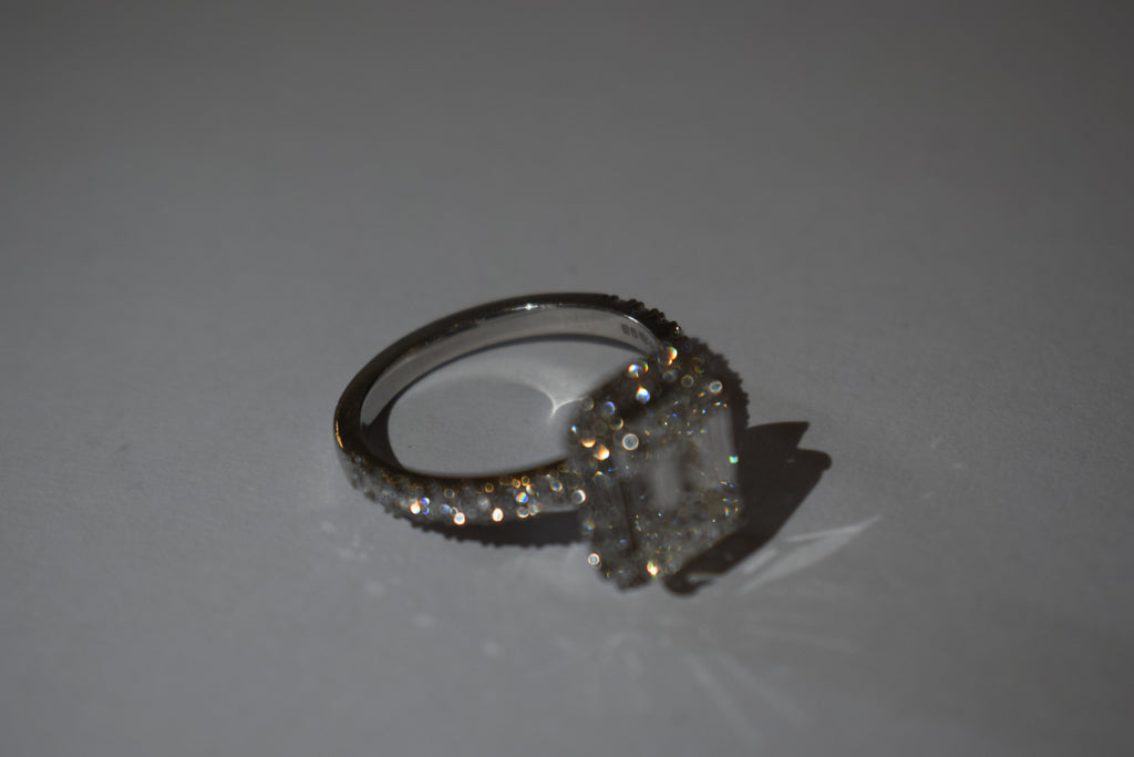 3.06 Carat Emerald Cut Diamond Ring - By David M Robinson