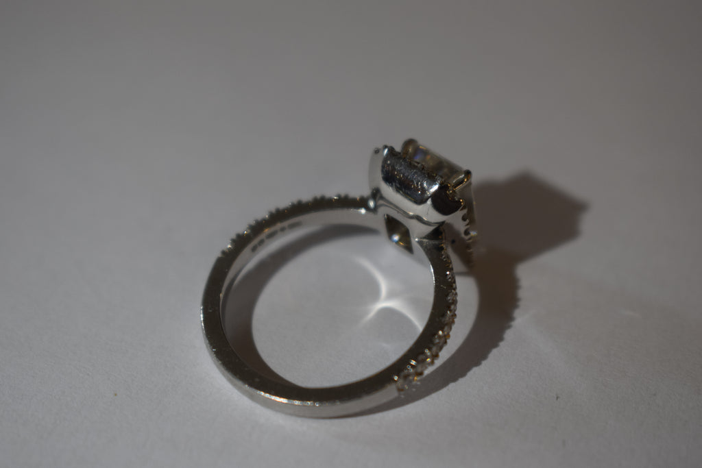 3.06 Carat Emerald Cut Diamond Ring - By David M Robinson
