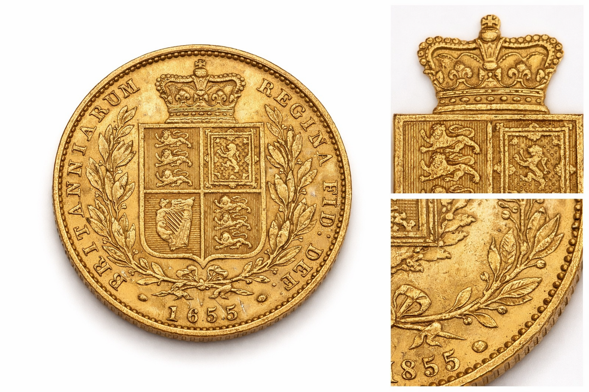 1855 Queen Victoria full gold sovereign
