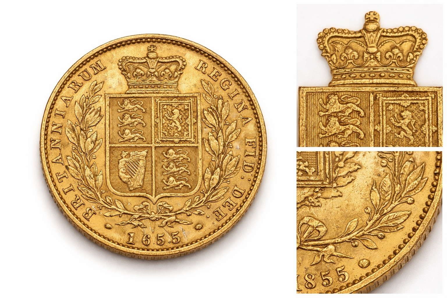 1855 - Queen Victoria - Full Gold Sovereign