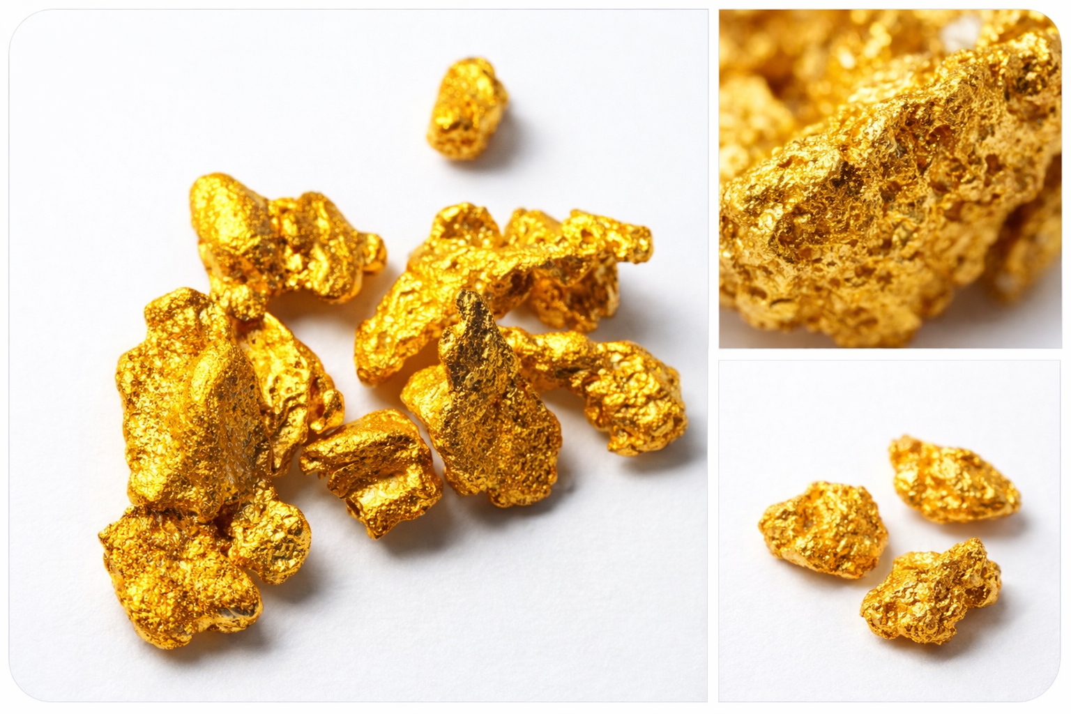 3.571 Gram Natural Australian Gold Placer Nuggets