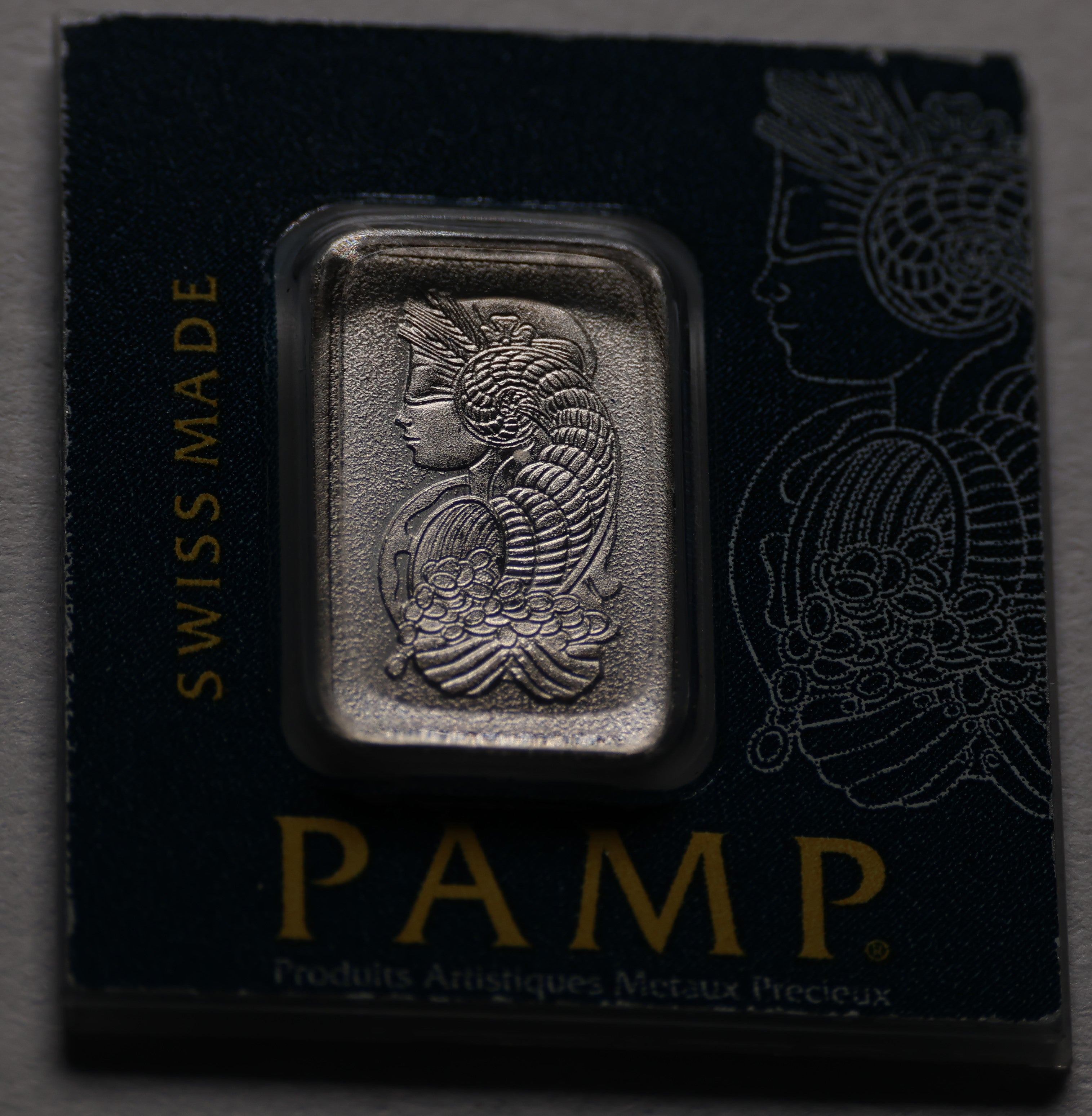 Pamp 1G fine platinum bar - Micro Carded