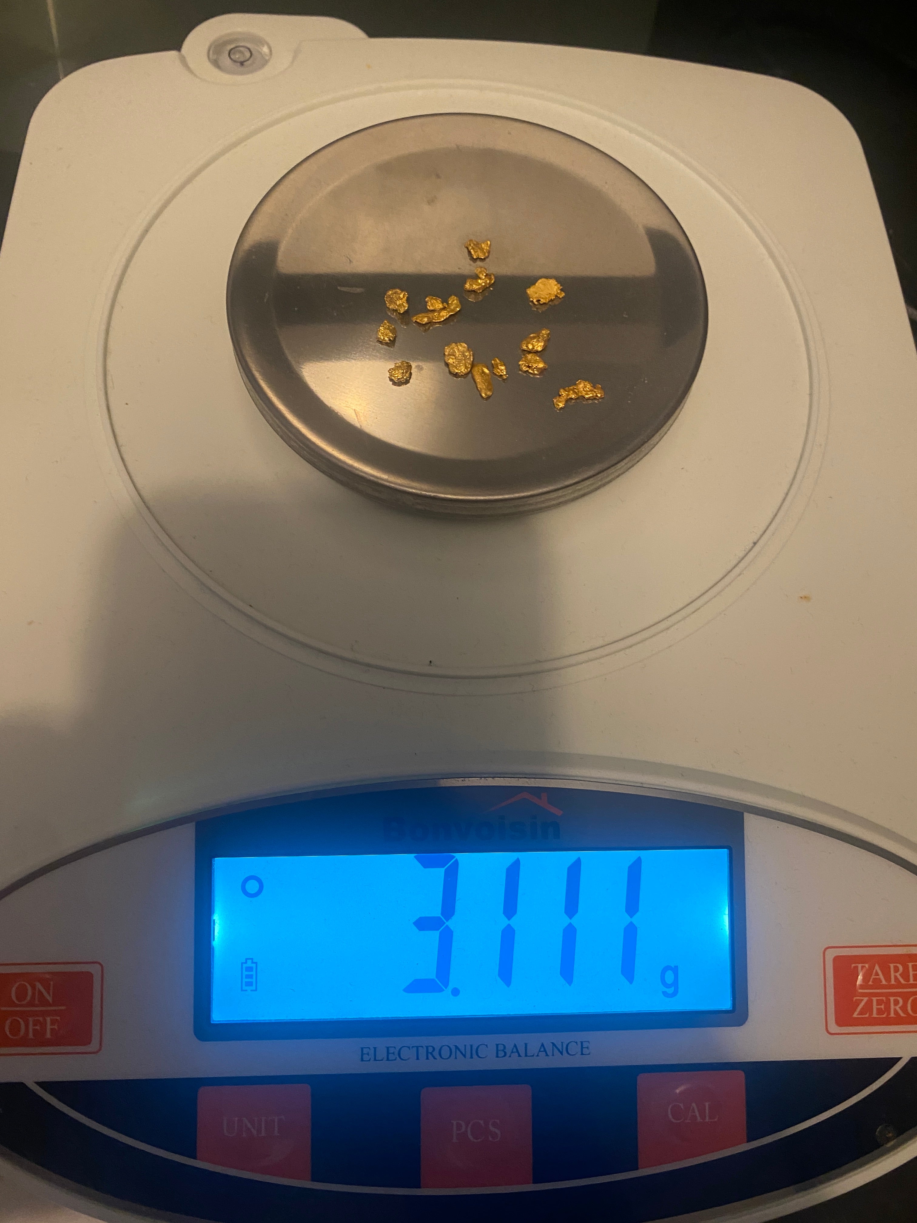 3.111 Gram Natural Australian Gold Placer Nuggets