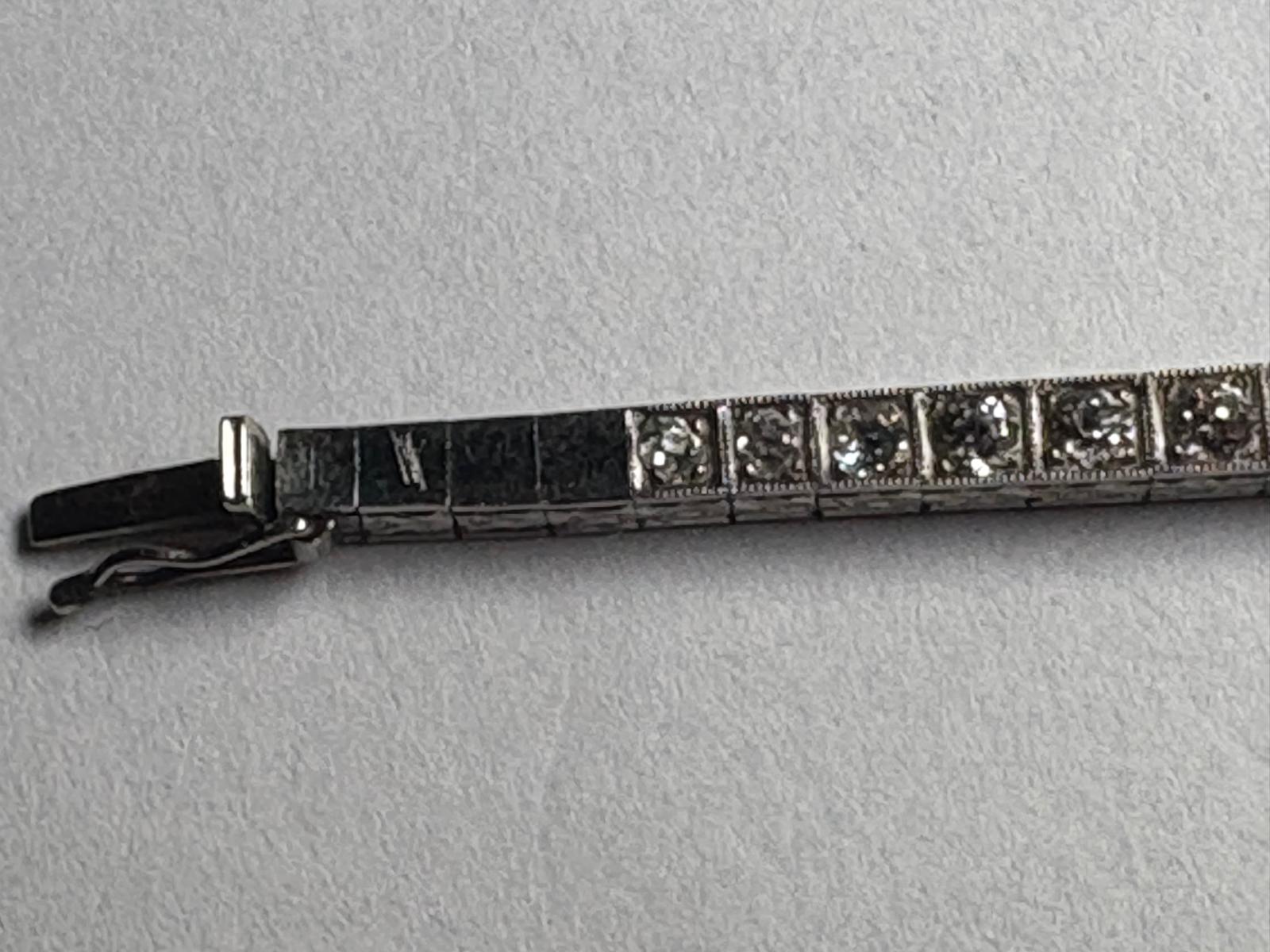 6.5 Carat Edwardian Platinum Graduated Old Cut Diamond Bracelet