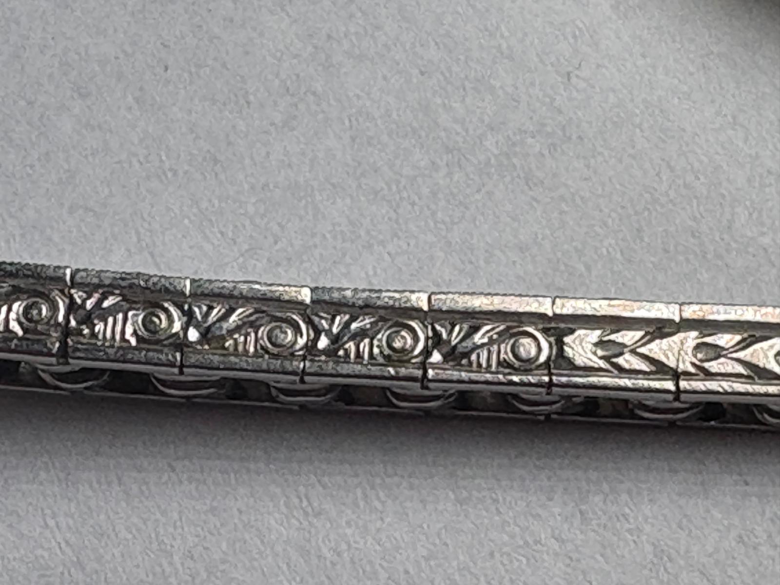 6.5 Carat Edwardian Platinum Graduated Old Cut Diamond Bracelet