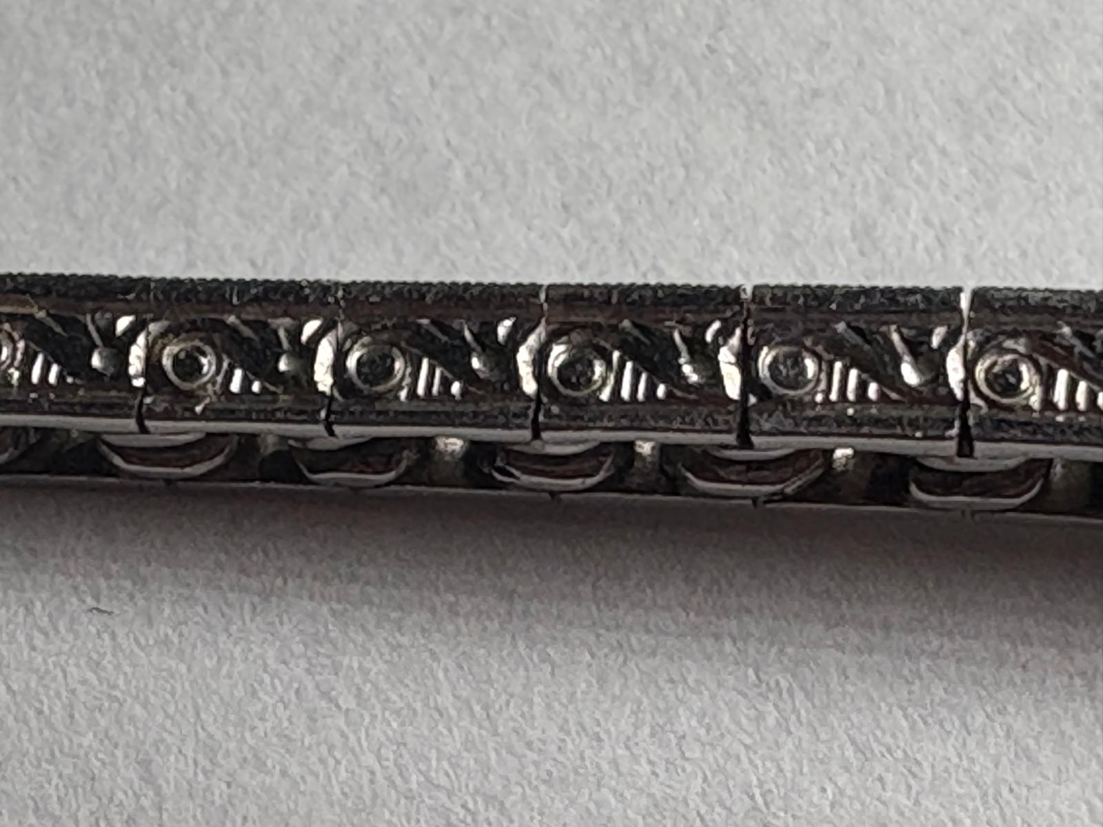 6.5 Carat Edwardian Platinum Graduated Old Cut Diamond Bracelet