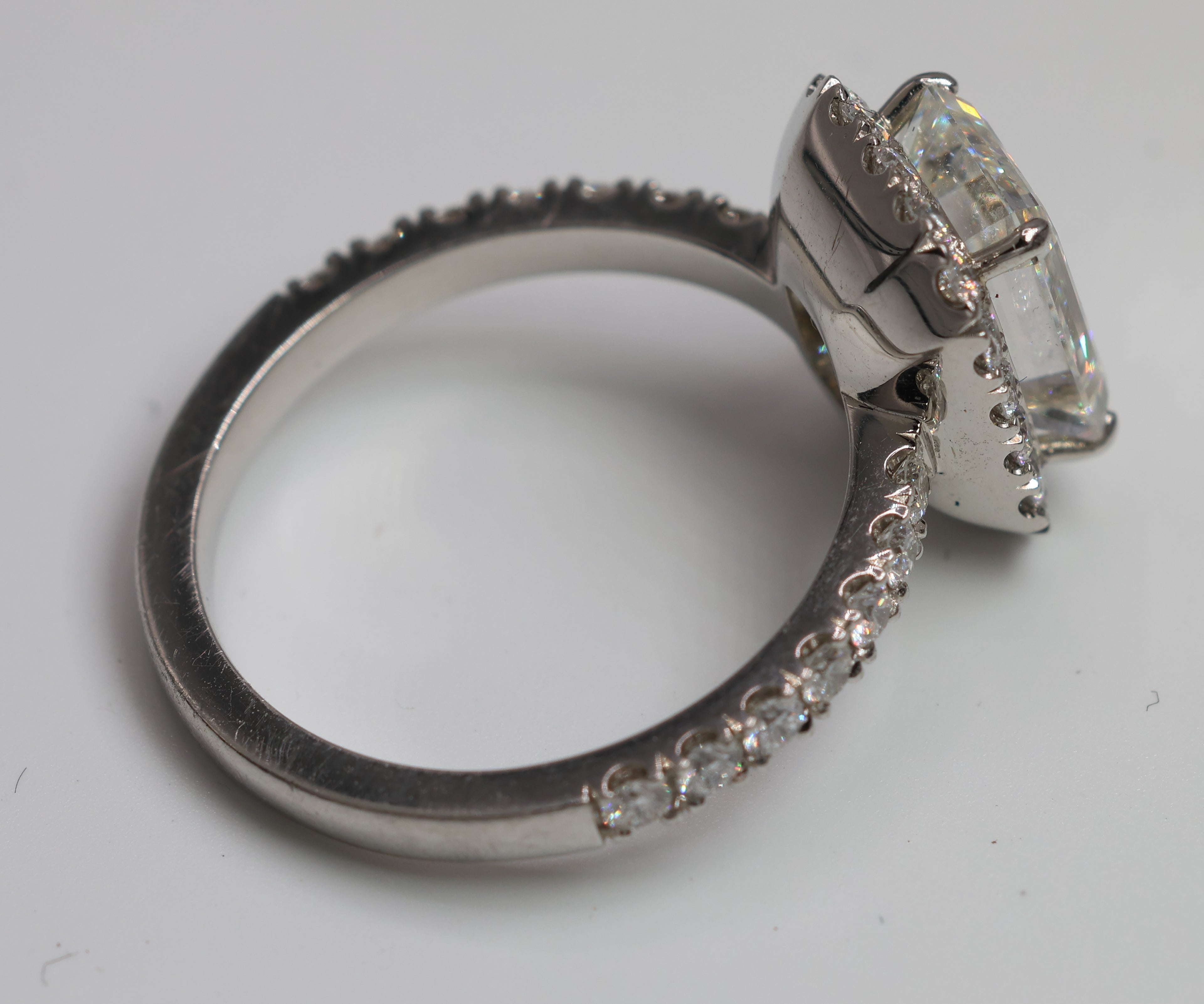 3.06 Carat Emerald Cut Diamond Ring - By David M Robinson