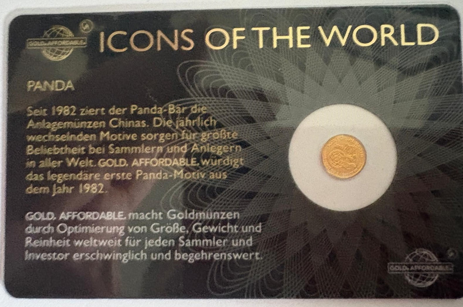 Icons of the world - Panda Gold Coin