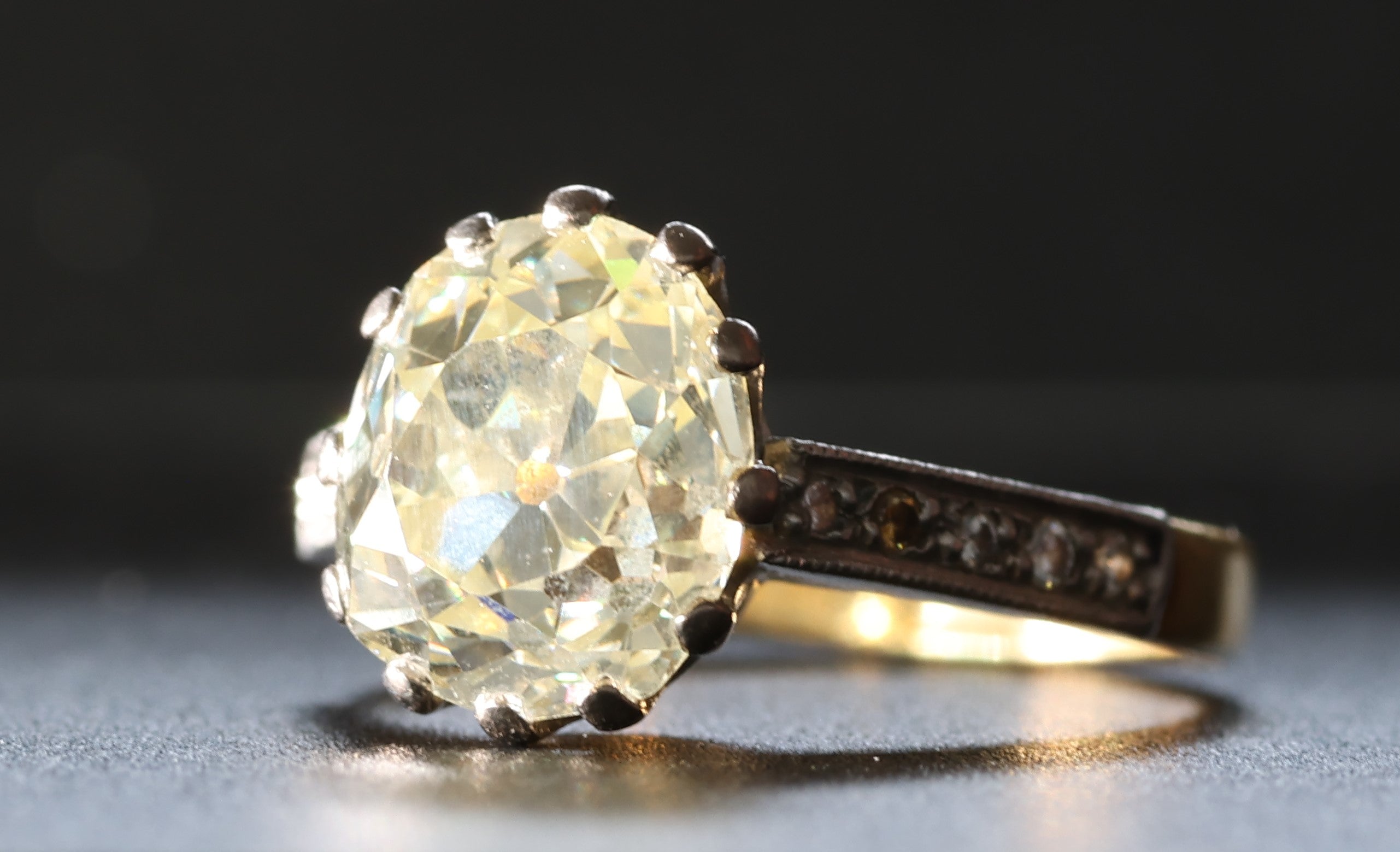 3 Carat Old Cut Diamond Ring