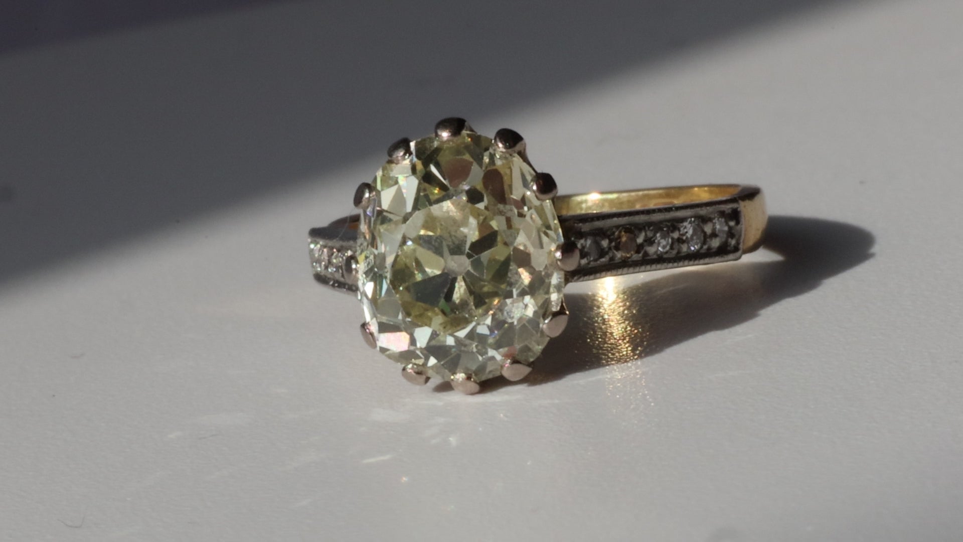 3 Carat Old Cut Diamond Ring